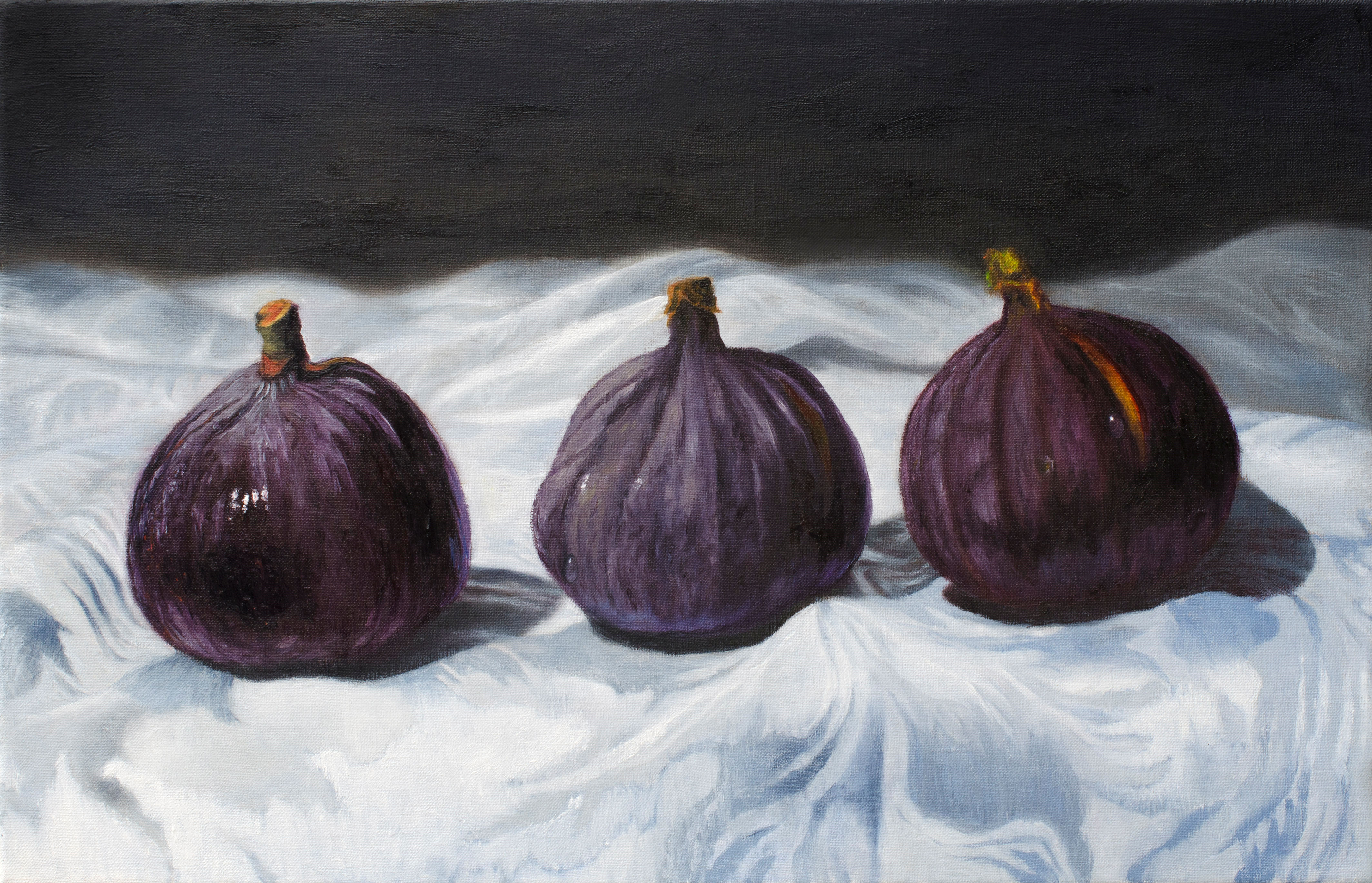 'Figs and Damask Cloth' by artist Andrew McNeile Jones